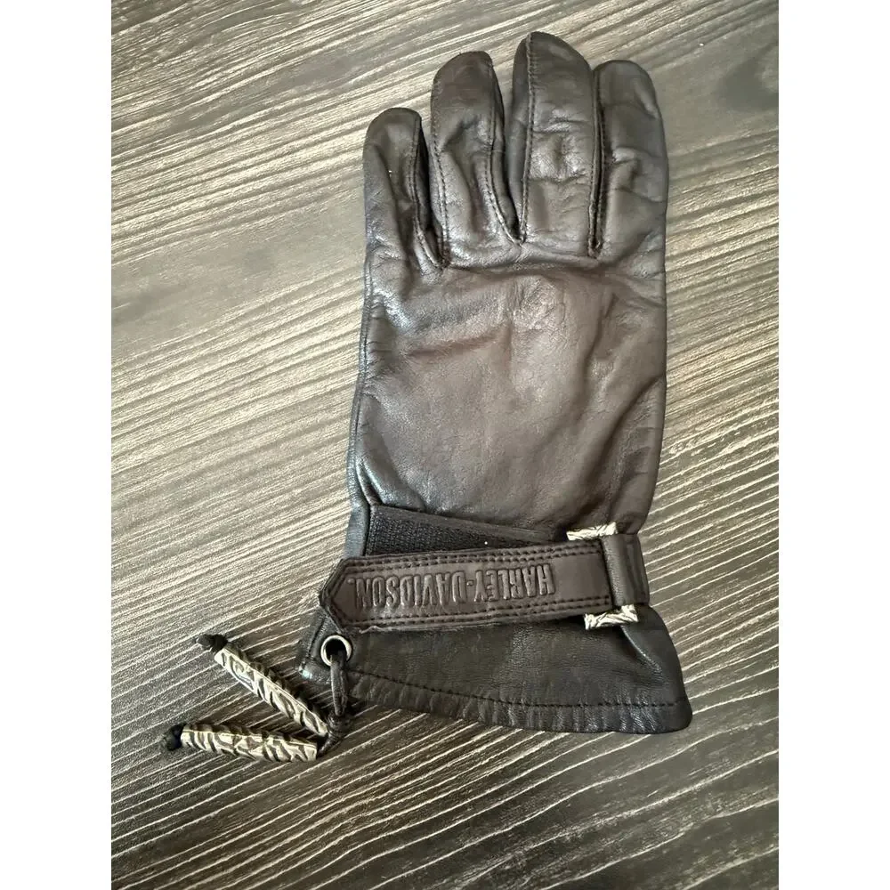 6/$25 Harley Davidson Single Leather Glove (Left Hand) with Charm Animal Print